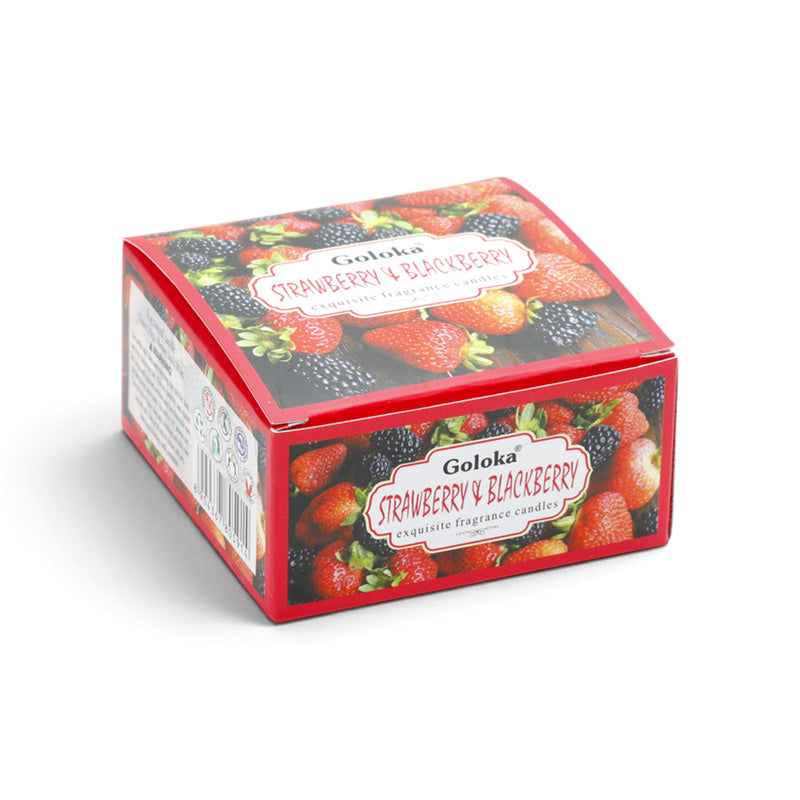 Goloka Strawberry & Blackberry Wax Candle Tin CAND116