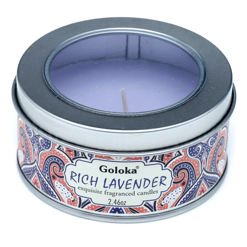 Goloka Lavender Wax Candle Tin CAND88