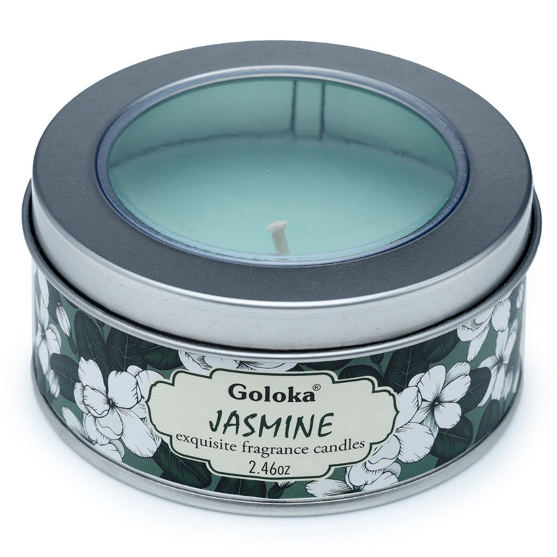 Goloka Jasmine Wax Candle Tin CAND94