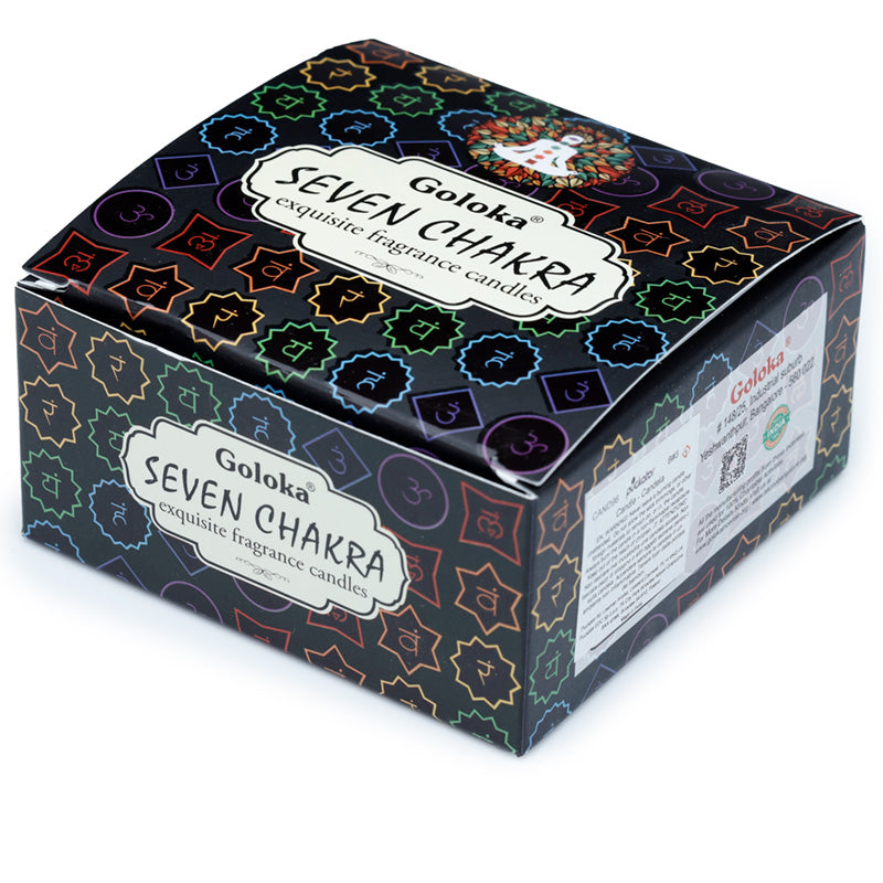Goloka Seven Chakra Wax Candle Tin CAND96