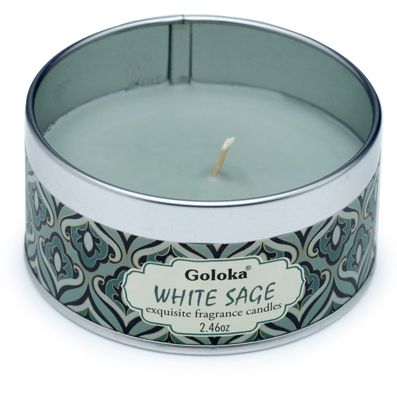Goloka White Sage Wax Candle Tin CAND97