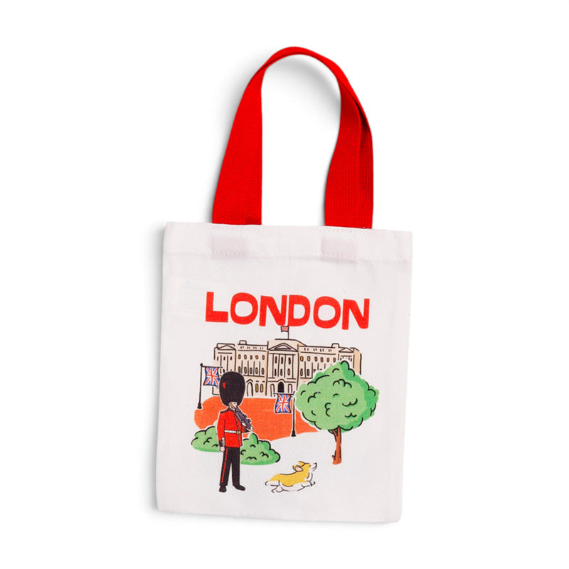 London Souvenir Big Ben & Buckingham Palace Reusable Small Tote Bag CBAG138