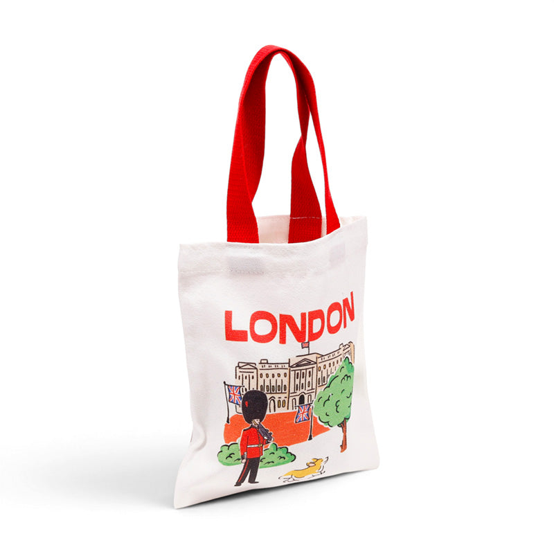 London Souvenir Big Ben & Buckingham Palace Reusable Small Tote Bag CBAG138