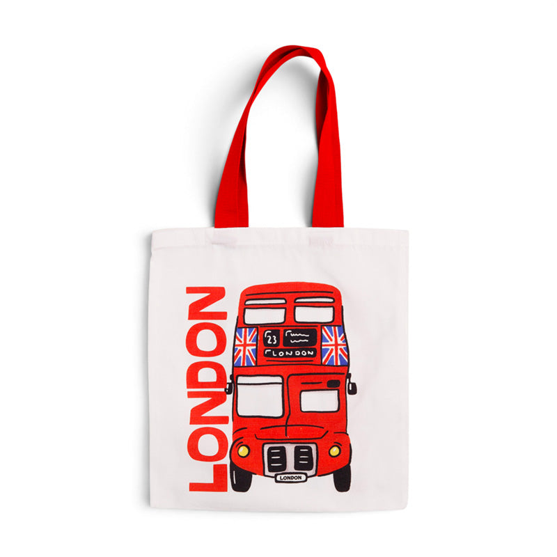 London Souvenir Red Bus Reusable Tote Bag CBAG139