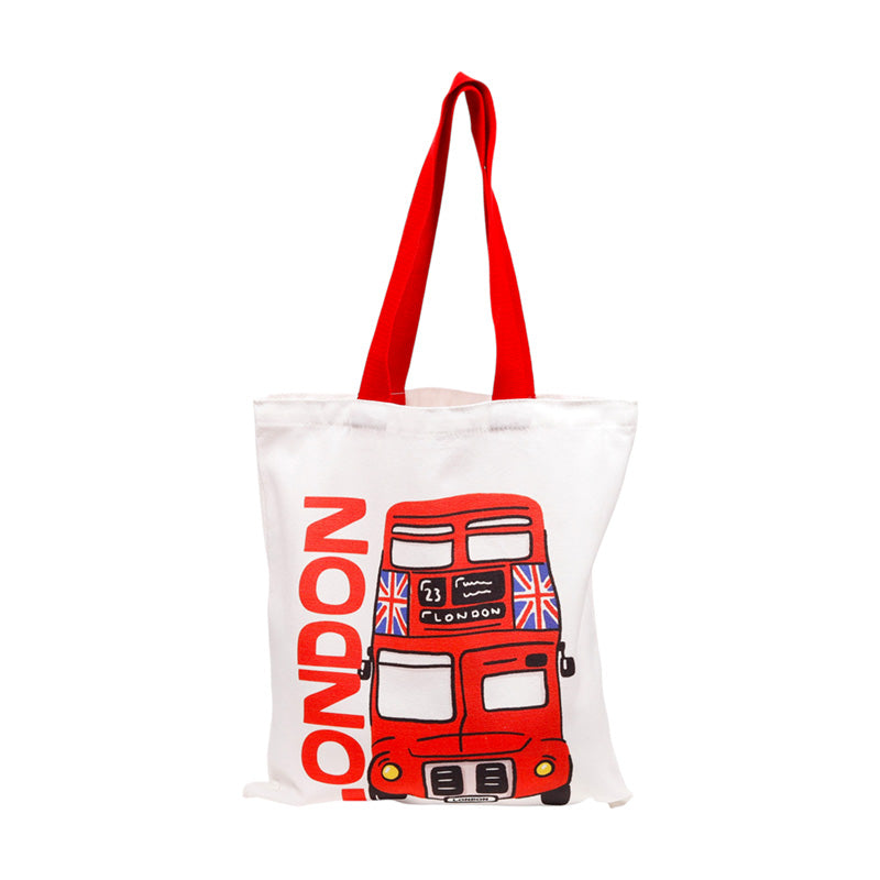 London Souvenir Red Bus Reusable Tote Bag CBAG139