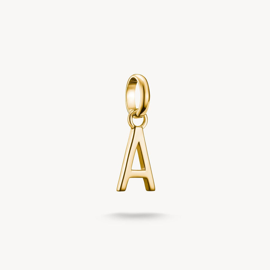 Thomas Sabo Charm Club Charming Connect Gold Plated Letter A Charm CC1207-413-39