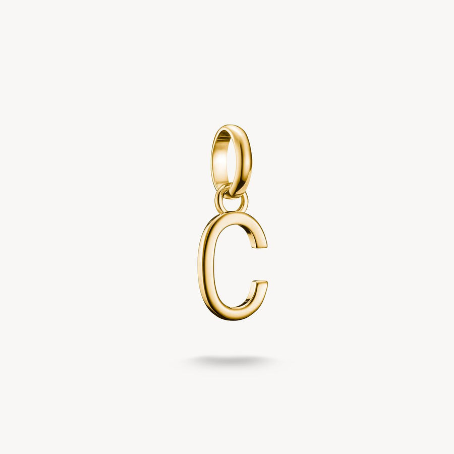 Thomas Sabo Charm Club Charming Connect Gold Plated Letter C Charm CC1209-413-39