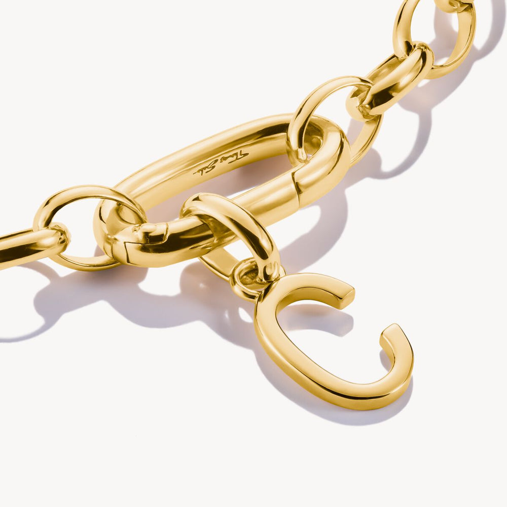 Thomas Sabo Charm Club Charming Connect Gold Plated Letter C Charm CC1209-413-39