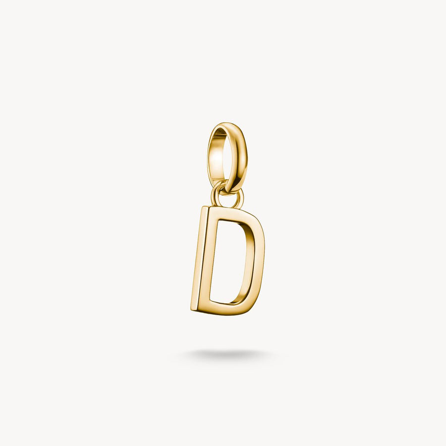 Thomas Sabo Charm Club Charming Connect Gold Plated Letter D Charm CC1210-413-39