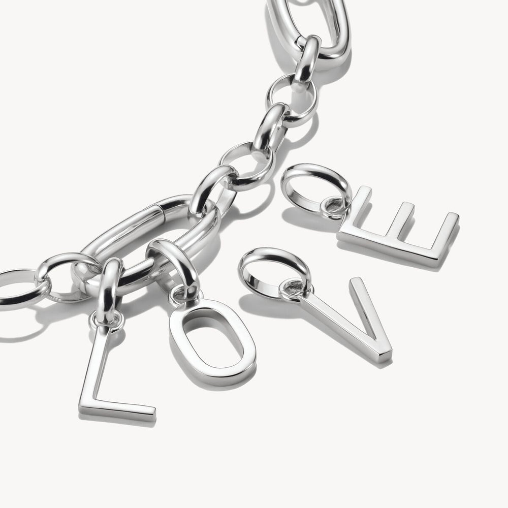 Thomas Sabo Charm Club Charming Connect Sterling Silver Letter E Charm CC1211-001-21