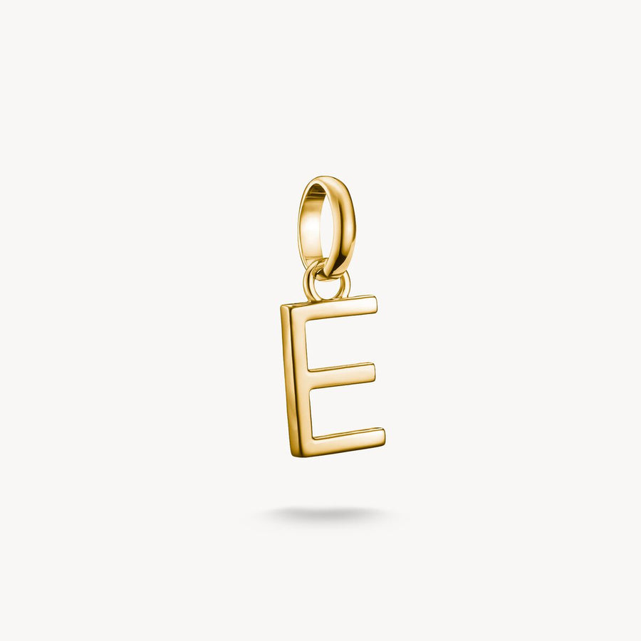 Thomas Sabo Charm Club Charming Connect Gold Plated Letter E Charm CC1211-413-39