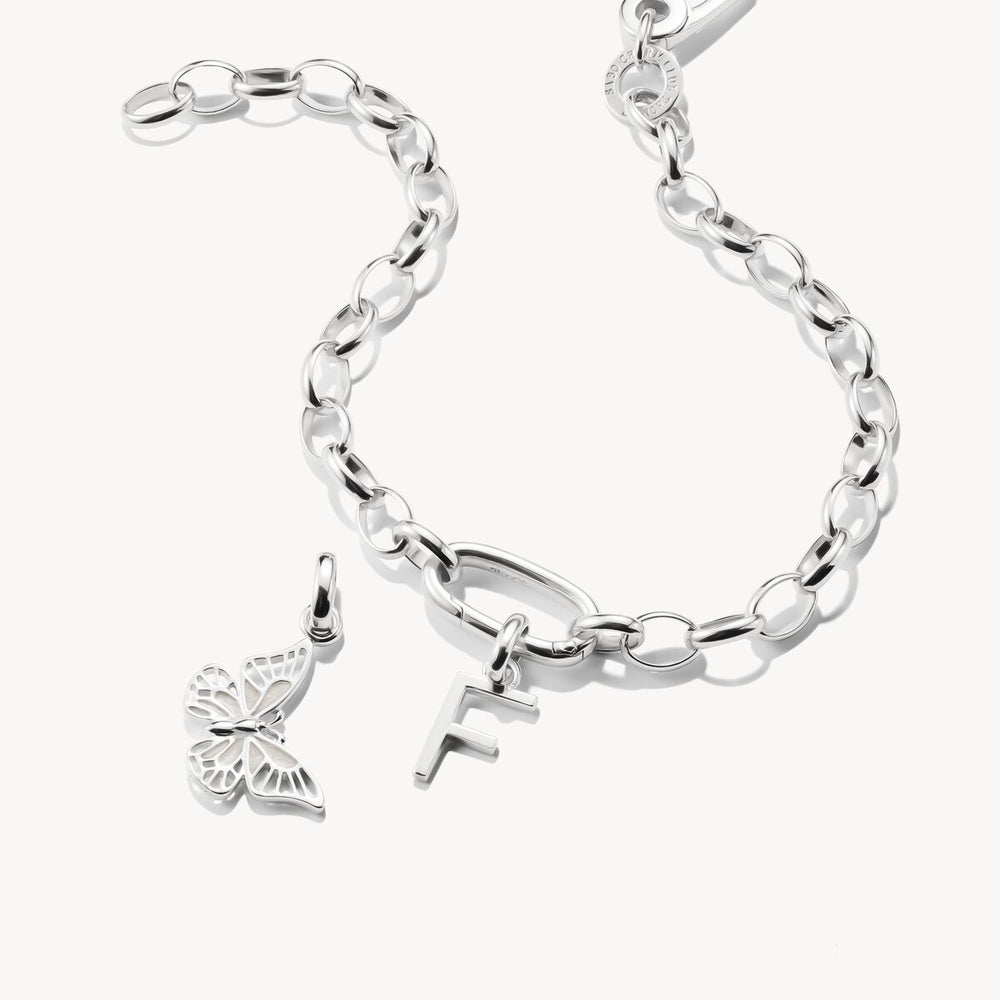 Thomas Sabo Charm Club Charming Connect Sterling Silver Letter F Charm CC1212-001-21
