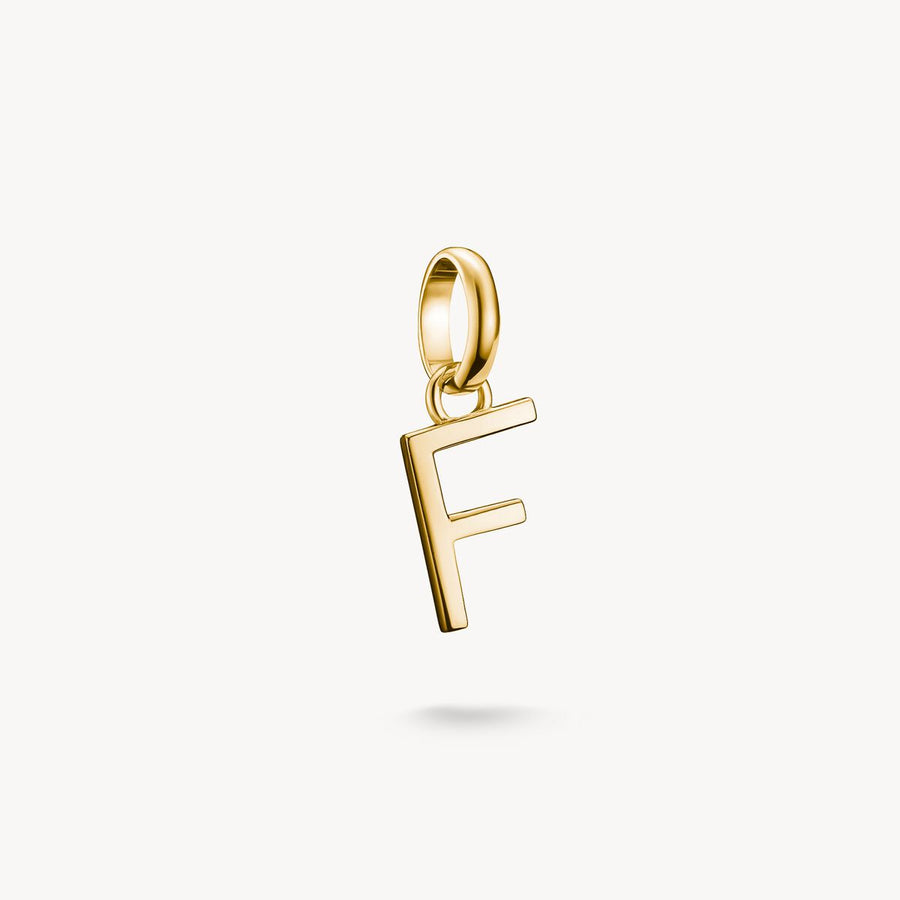Thomas Sabo Charm Club Charming Connect Gold Plated Letter F Charm CC1212-413-39