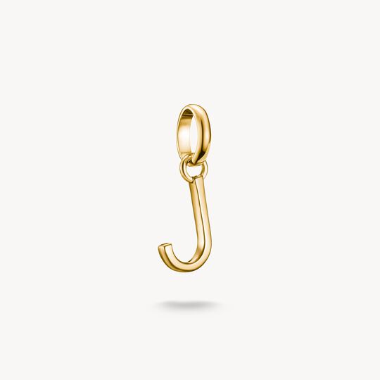 Thomas Sabo Charm Club Charming Connect Gold Plated Letter J Charm CC1216-413-39