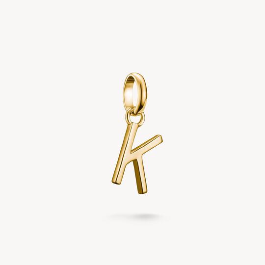 Thomas Sabo Charm Club Charming Connect Gold Plated Letter K Charm CC1217-413-39