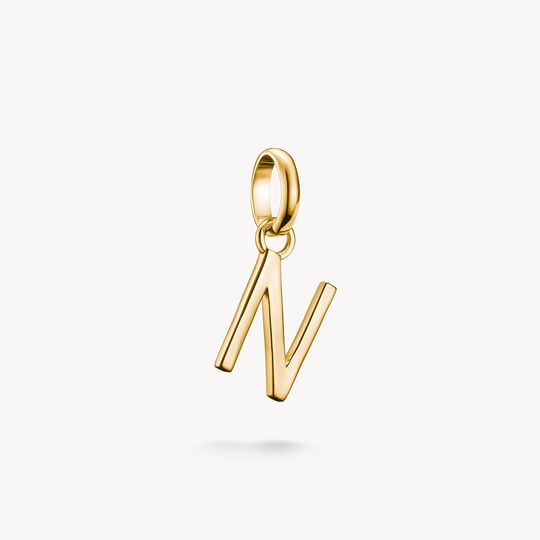Thomas Sabo Charm Club Charming Connect Gold Plated Letter N Charm CC1220-413-39