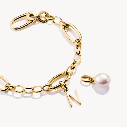 Thomas Sabo Charm Club Charming Connect Gold Plated Letter N Charm CC1220-413-39