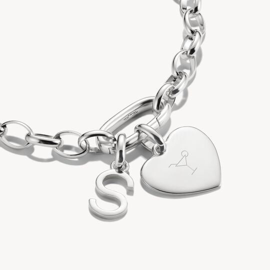 Thomas Sabo Charm Club Charming Connect Sterling Silver Letter S Charm CC1225-001-21