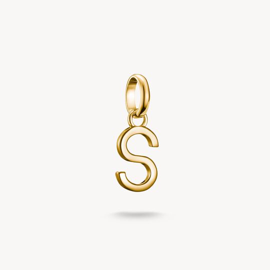 Thomas Sabo Charm Club Charming Connect Gold Plated Letter S Charm CC1225-413-39