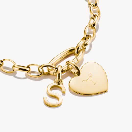 Thomas Sabo Charm Club Charming Connect Gold Plated Letter S Charm CC1225-413-39
