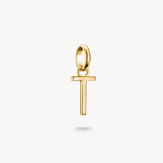 Thomas Sabo Charm Club Charming Connect Gold Plated Letter T Charm CC1226-413-39