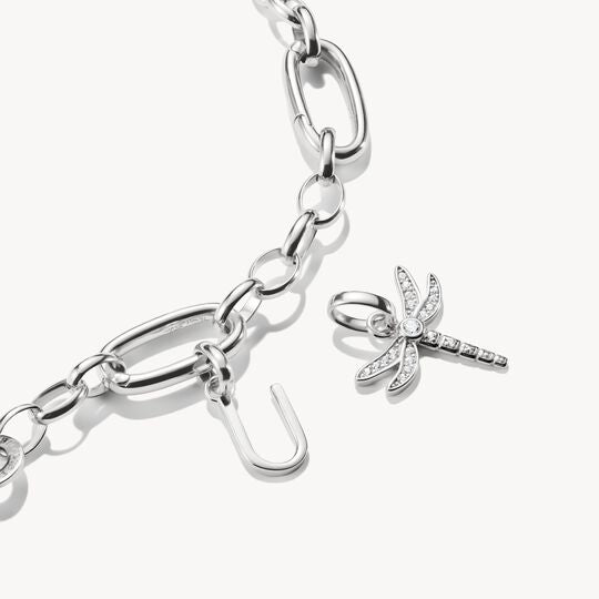 Thomas Sabo Charm Club Charming Connect Sterling Silver Letter U Charm CC1227-001-21