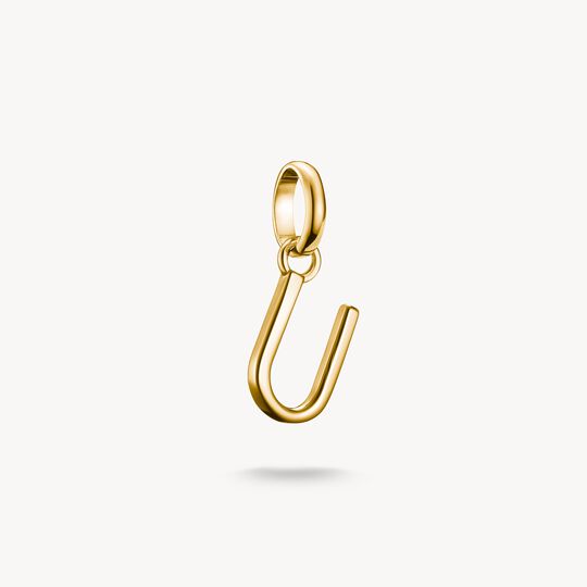Thomas Sabo Charm Club Charming Connect Gold Plated Letter U Charm CC1227-413-39