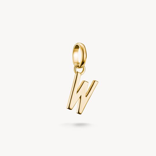 Thomas Sabo Charm Club Charming Connect Gold Plated Letter W Charm CC1229-413-39