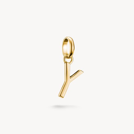 Thomas Sabo Charm Club Charming Connect Gold Plated Letter Y Charm CC1231-413-39
