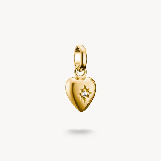 Thomas Sabo Charm Club Charming Connect Gold Plated Heart With Star Charm CC1234-414-14