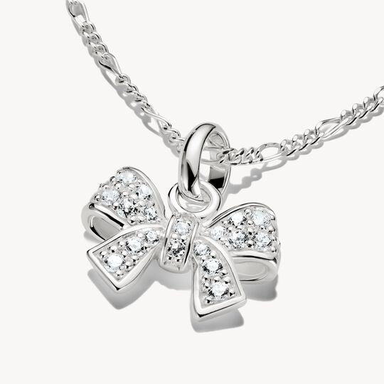 Thomas Sabo Charm Club Charming Connect Sterling Silver Bow With Stones Charm CC1235-051-14