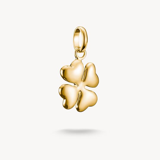 Thomas Sabo Charm Club Charming Connect Gold Plated Lucky Clover In 3D Charm CC1236-413-39