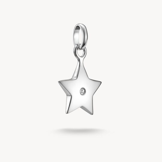 Thomas Sabo Charm Club Charming Connect Sterling Silver Star With Stone Charm CC1238-051-14