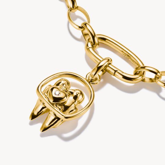 Thomas Sabo Charm Club Charming Connect Gold Plated Love Birds Charm CC1240-414-14