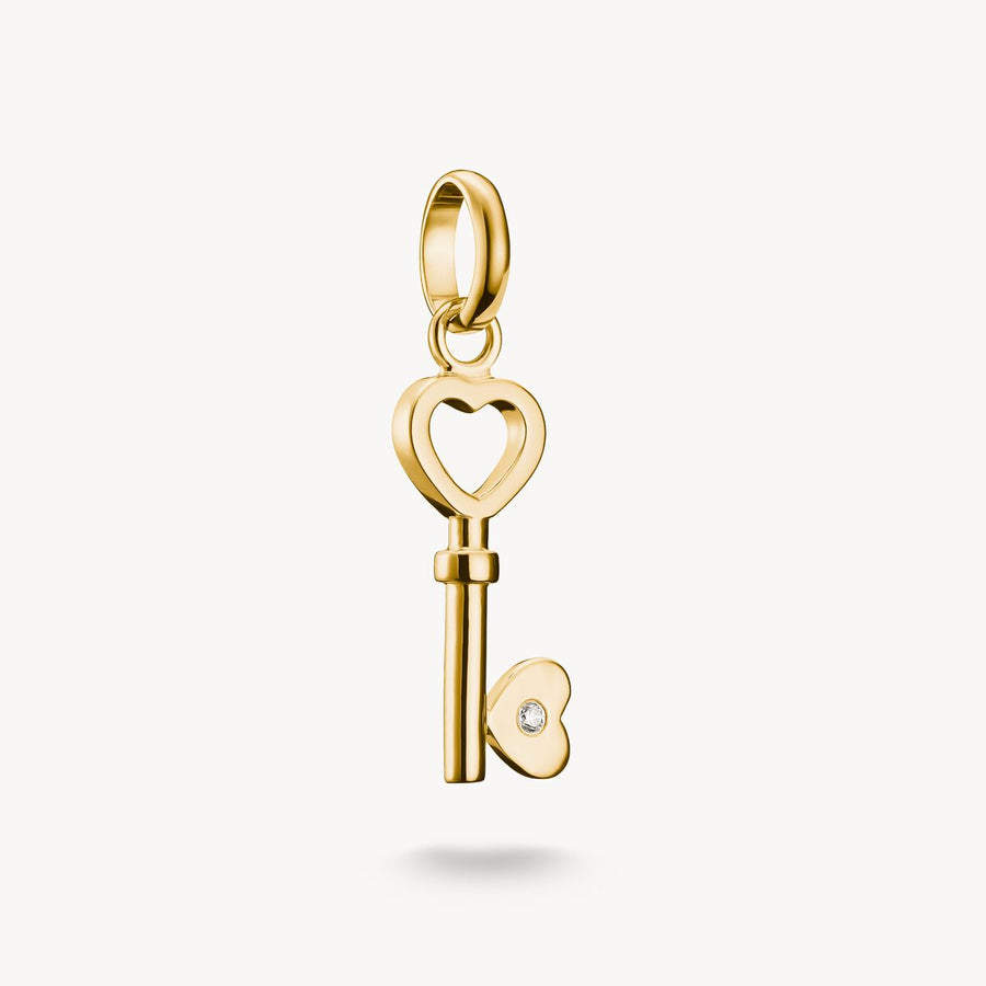 Thomas Sabo Charm Club Charming Connect Gold Plated Love Key Charm CC1241-414-14