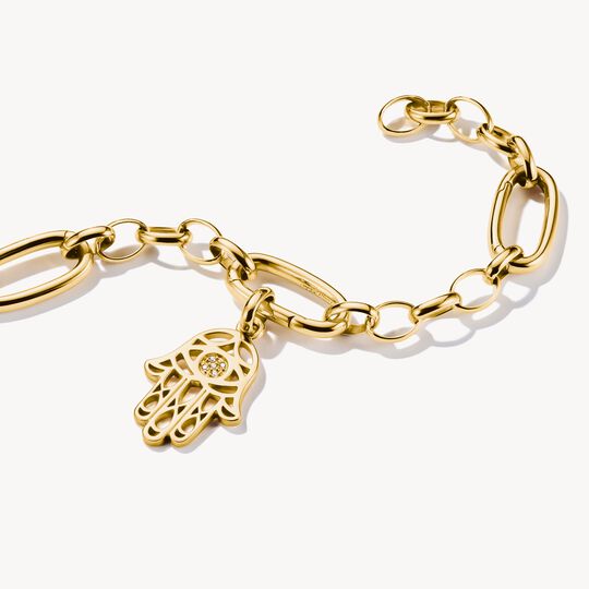 Thomas Sabo Charm Club Charming Connect Gold Plated Hamsa Charm CC1243-414-14