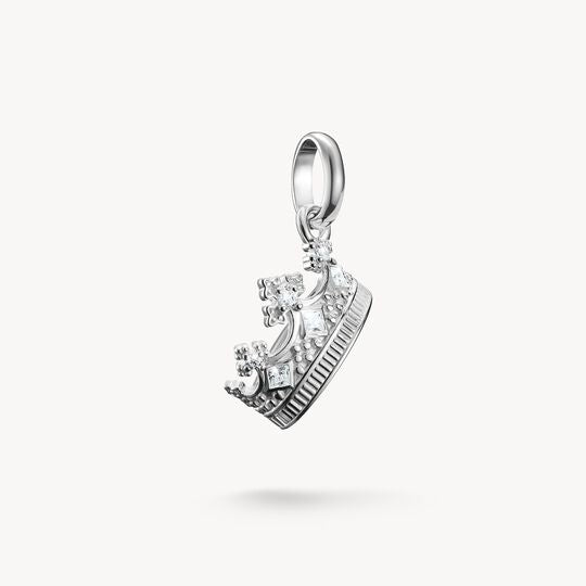 Thomas Sabo Charm Club Charming Connect Sterling Silver Crown With Stones Charm CC1247-051-14