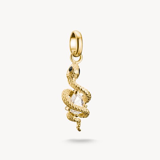 Thomas Sabo Charm Club Charming Connect Gold Plated Snake With Stone Charm CC1264-565-14