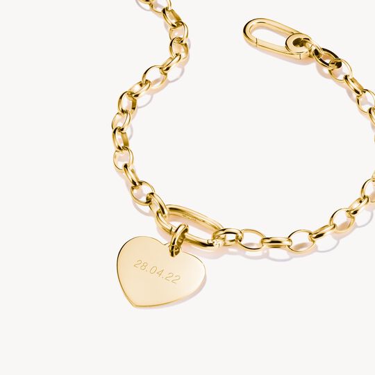 Thomas Sabo Charm Club Charming Connect Gold Plated Big Heart Charm CC1274-413-39