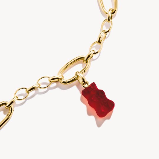 Thomas Sabo Charm Club Charming Connect Gold Plated Red HARIBO Goldbear Charm CC1275-413-10