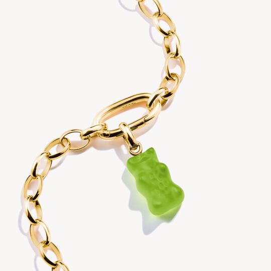 Thomas Sabo Charm Club Charming Connect Gold Plated Green HARIBO Goldbear Charm CC1275-413-6