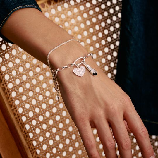 Thomas Sabo Charm Club Charming Connect Sterling Silver Pavé Heart Charm CC1277-051-14