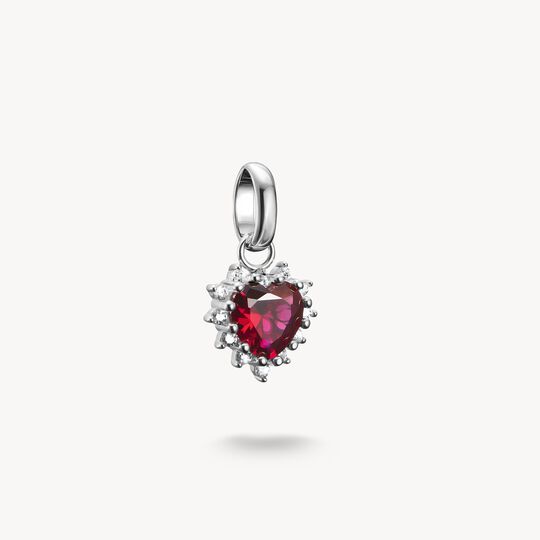 Thomas Sabo Charm Club Charming Connect Sterling Silver Romance Red Heart Charm CC1279-013-10