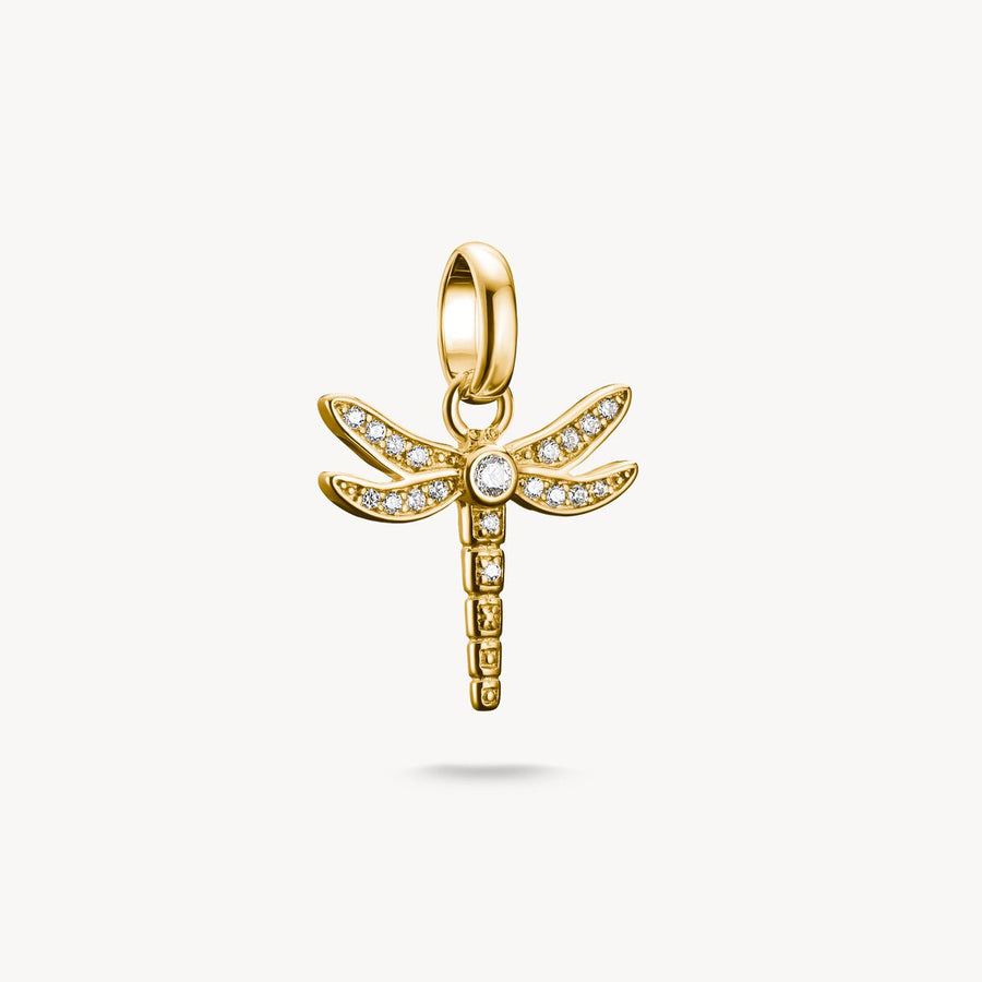 Thomas Sabo Charm Club Charming Connect Gold Plated Dragonfly Charm CC1285-414-14