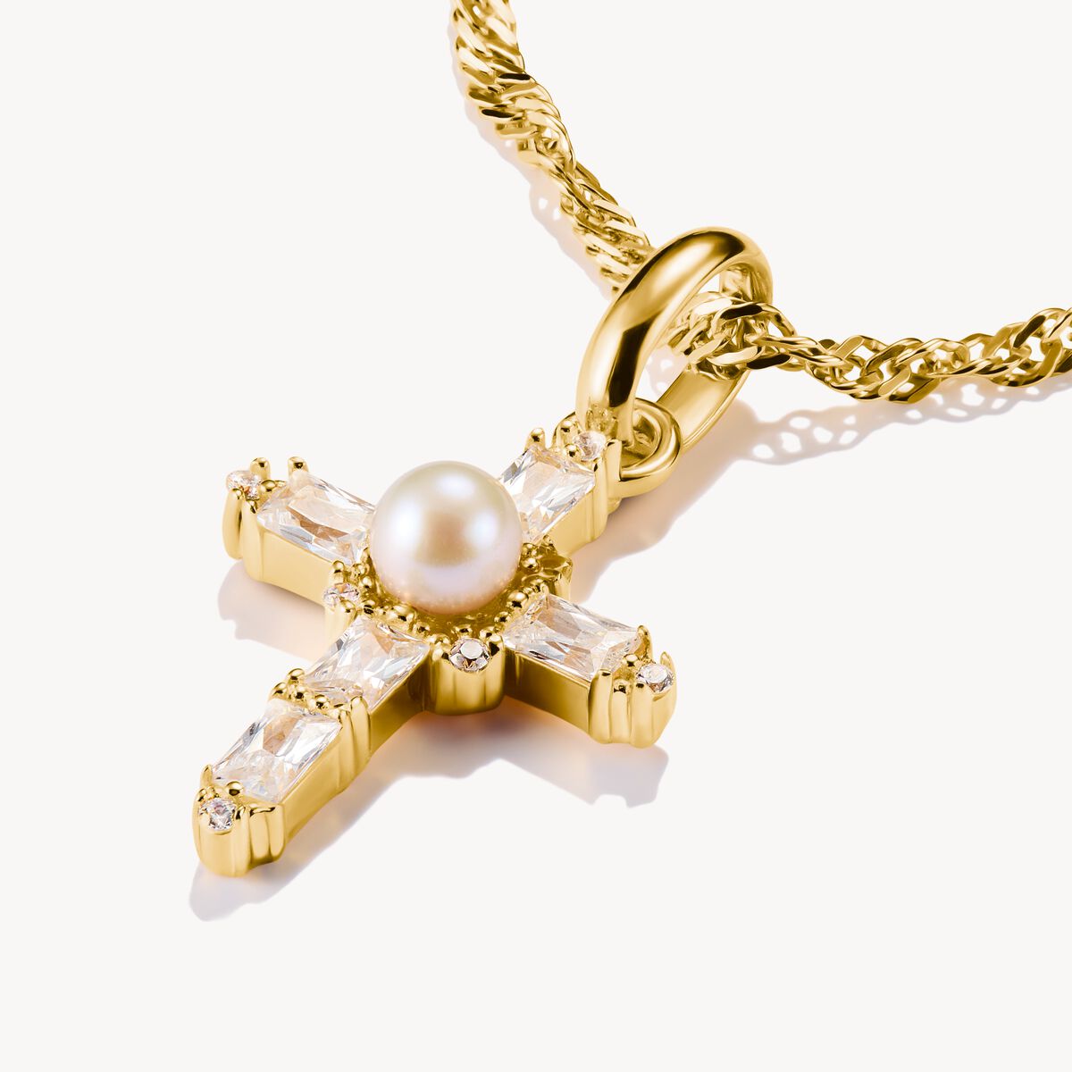 Thomas Sabo Charm Club Charming Connect Gold Plated Vintage cross Charm CC1287-445-14