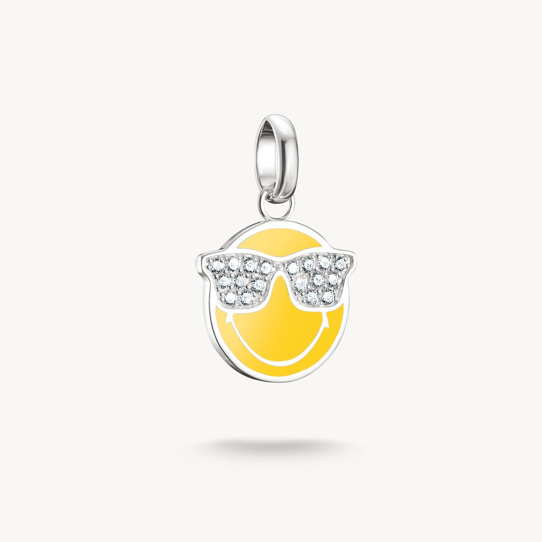 Thomas Sabo Charm Club Charming Connect Sterling Silver SMILEYWORLD® Sunglasses Charm CC1290-691-14