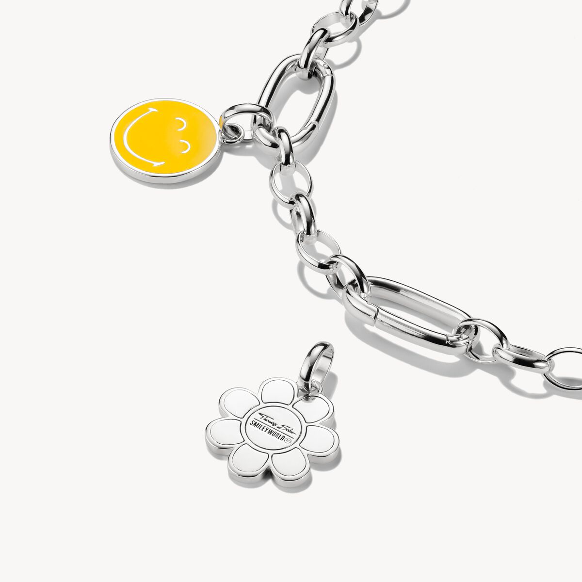 Thomas Sabo Charm Club Charming Connect Sterling Silver SMILEYWORLD® Daisy Charm CC1291-664-4