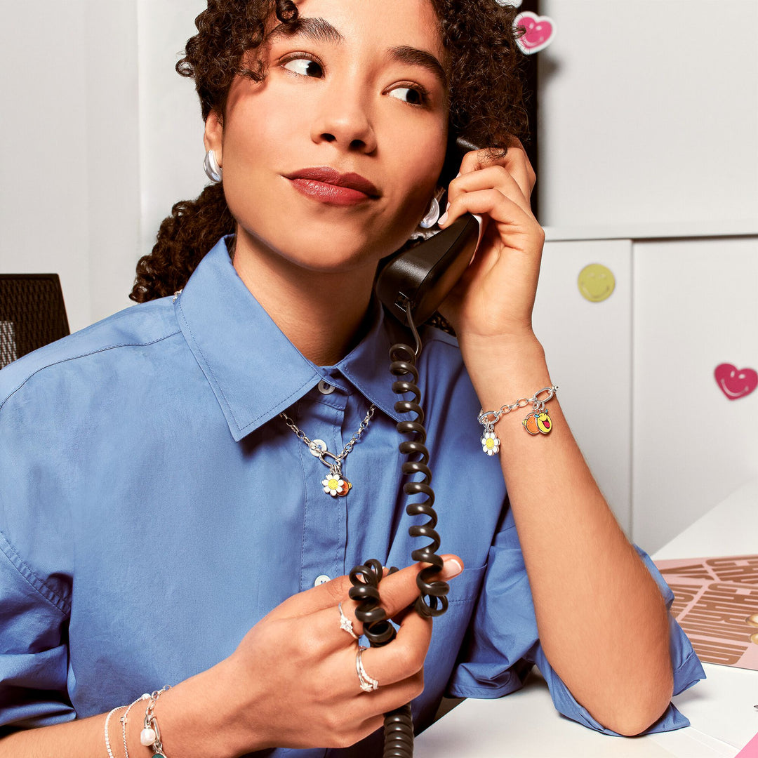 Thomas Sabo Charm Club Charming Connect Sterling Silver SMILEYWORLD®  Daisy Charm CC1291-664-4