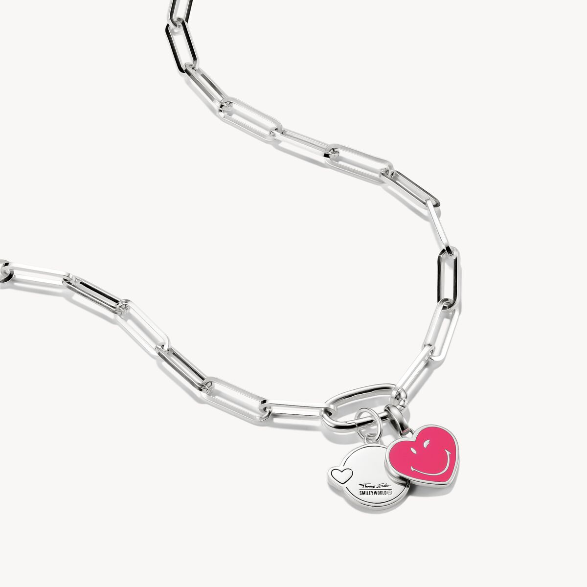 Thomas Sabo Charm Club Charming Connect Sterling Silver SMILEYWORLD® Heart Charm CC1294-664-9