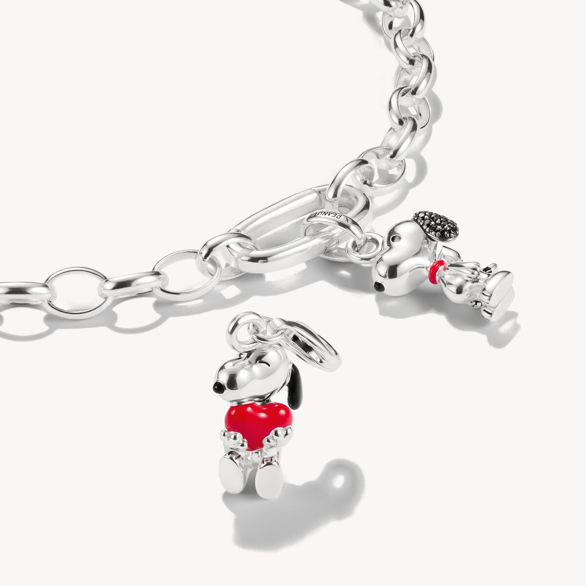 Thomas Sabo Charm Club Charming Connect Sterling Silver Peanuts Snoopy Pavé Charm CC1310-691-11